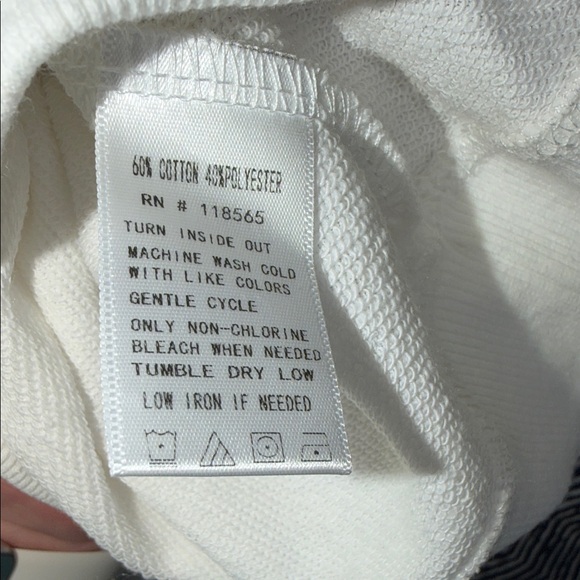 White Sweatshirt with Pink Accents - Picture 6 of 6